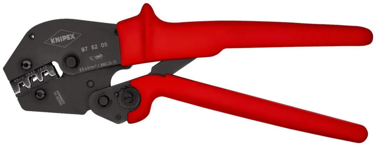 Knipex klešta za krimpovanje za neizolovane otvorene konektore 0,5 - 6,0 mm² (97 52 05)