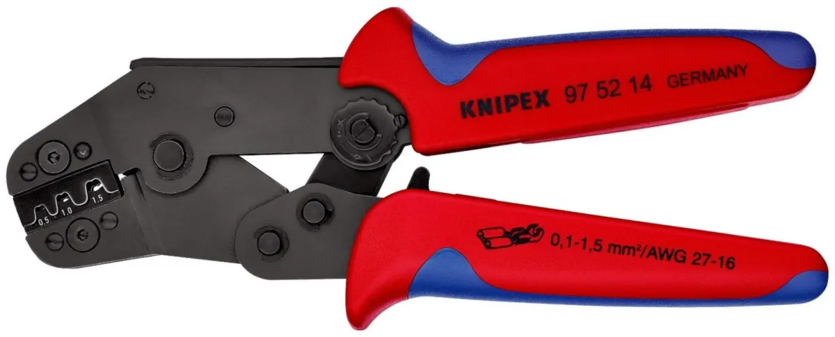 Knipex klešta za krimpovanje za neizolovane otvorene konektore 0,1 - 1,5mm² (97 52 14)