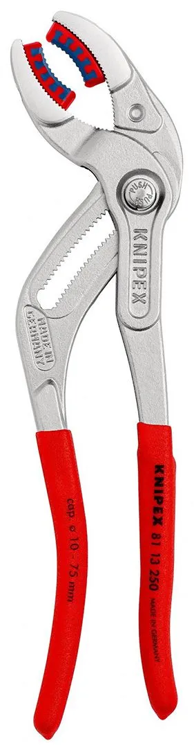 Knipex klešta za sifone i konektore sa plastičnim čeljustima za osetljive površine - hromirana (81 13 250)