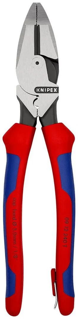 Knipex kombinovana klešta za kablove sa tačkom za presovanje Lineman 240mm sa dodatkom za kačenje (09 12 240 T)