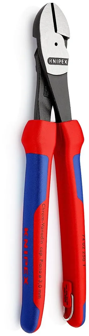Knipex ojačane bočne sečice 250mm sa dodatkom za kačenje (74 02 250 T)
