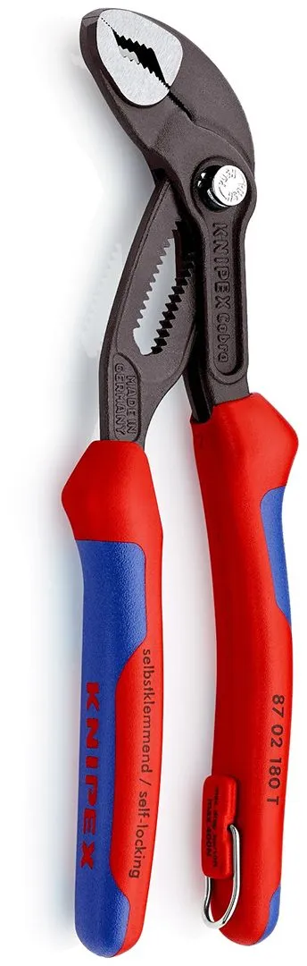 Knipex papagaj klešta Cobra® 180mm sa dodatkom za kačenje (87 02 180 T)