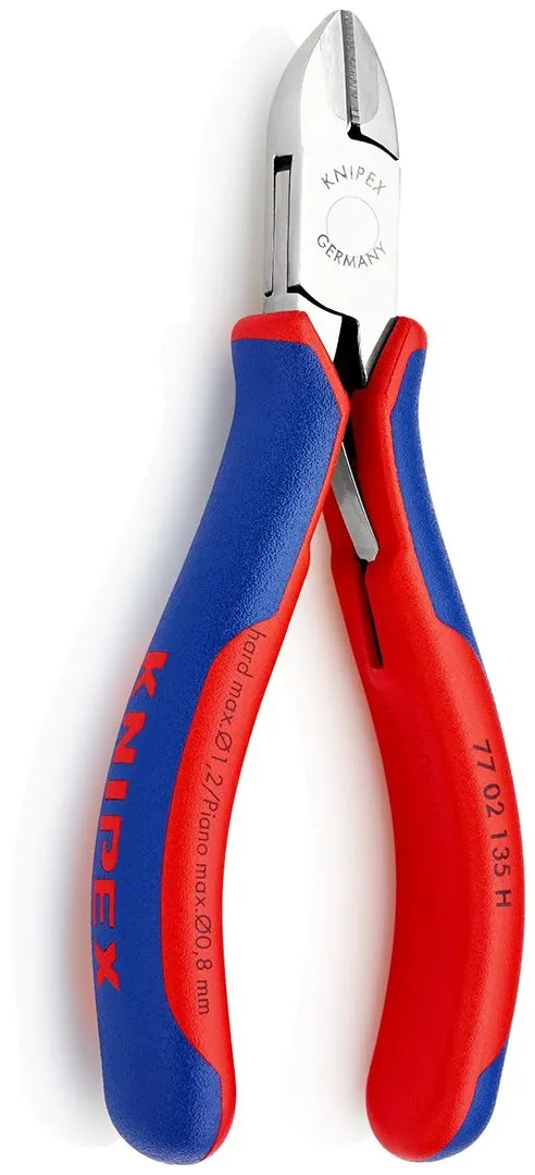 Knipex precizne dijagonalne sečice za elektroniku sa umetnutom oštricom od tvrdog metala 135mm (77 02 135 H)