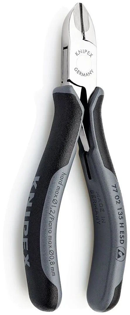 Knipex precizne dijagonalne sečice za elektroniku sa umetnutom oštricom od tvrdog metala 135mm (77 02 135 H ESD)
