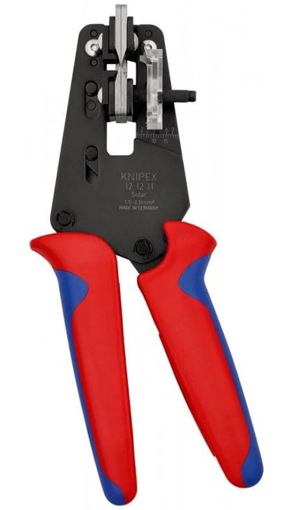 Knipex precizni skidač izolacije sa profilnim noževima - za solarne kablove 1,5 - 6,0 mm² (12 12 11)