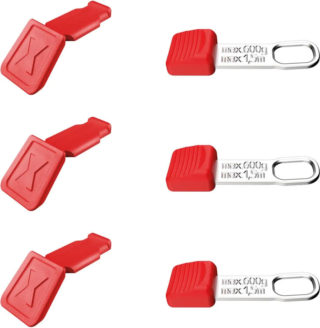 Knipex set metalne kačaljke + crveni ColorCode Clip umeci za klešta (po 3 kom) 00 63 06 TCR