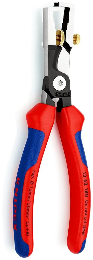 Knipex StriX klešta za skidanje izolacije sa makazama za kablove 180mm (13 62 180)