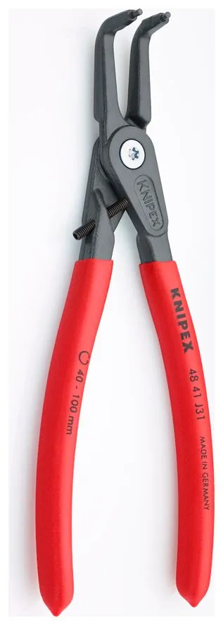 Kriva Knipex zeger klešta za unutrašnje sigurnosne prstenove sa graničnikom 210mm - pod 90° (48 41 J31)