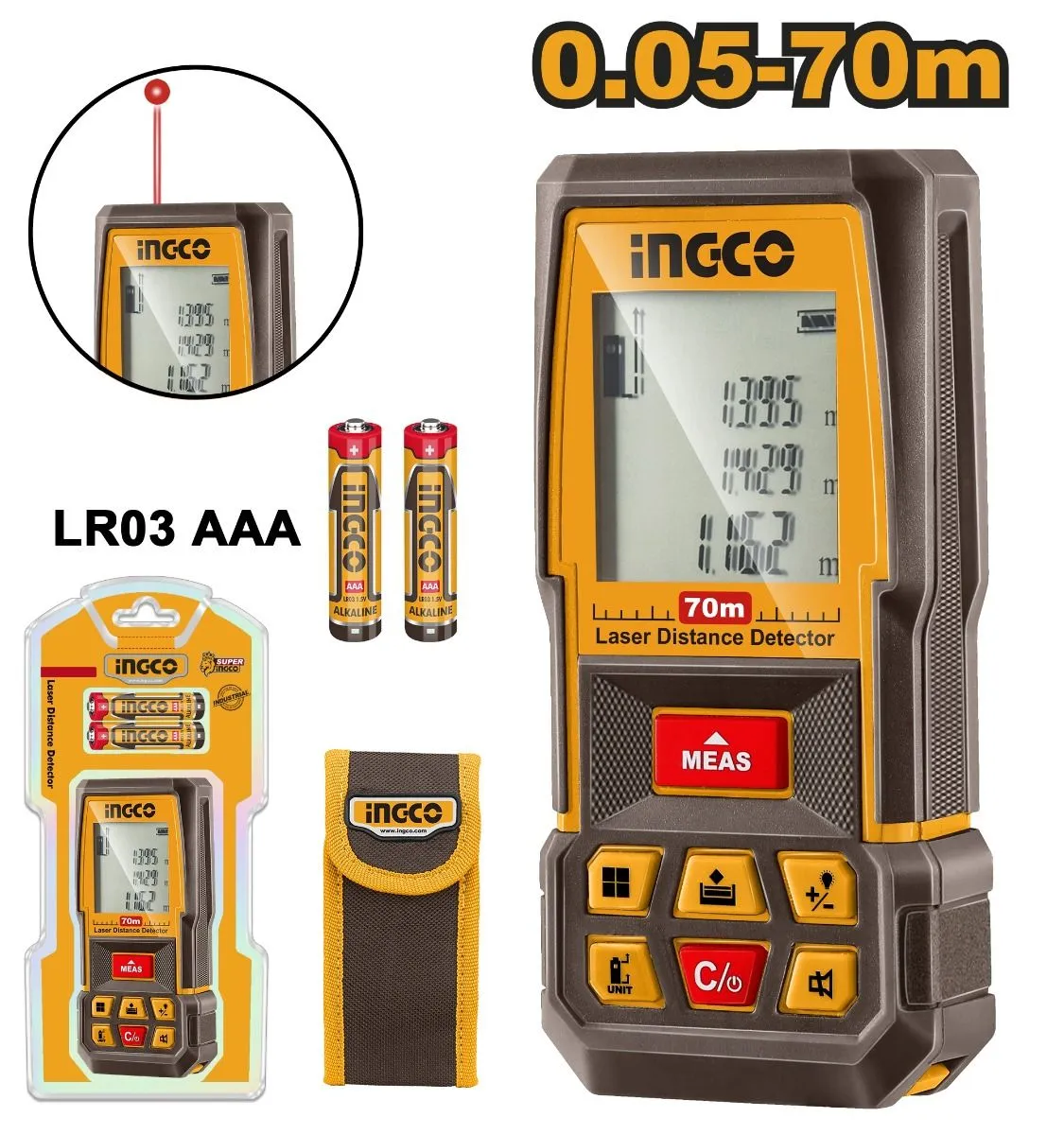 Laserski daljinomer 70m INGCO HLDD0708