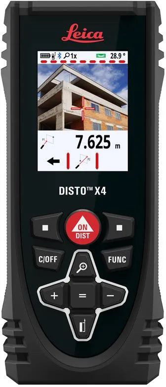 Laserski daljinomer Leica Disto X4 sa Bluetooth funkcijom i kamerom (855107)
