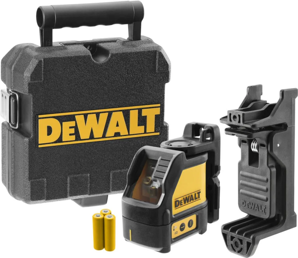Linijski laser DeWALT DW088K sa magnetnim nosačem sa štipaljkom u koferu