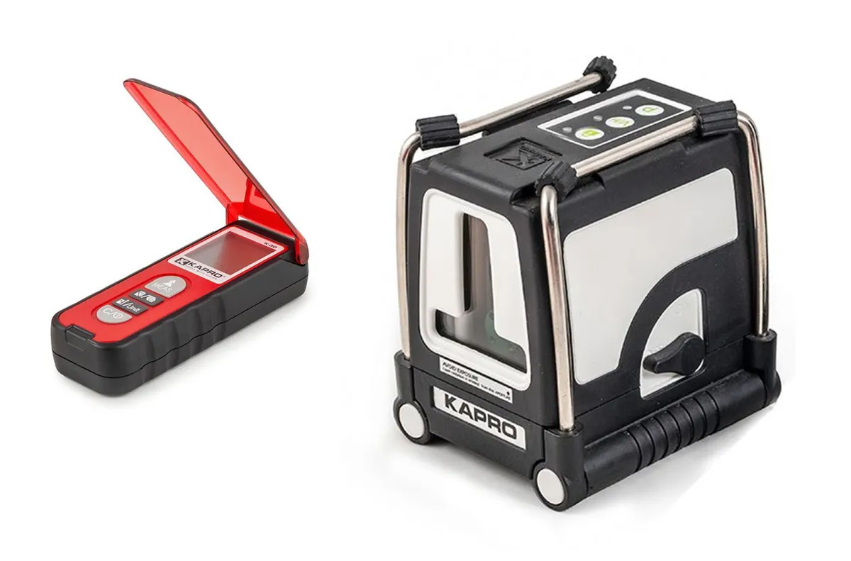 Linijski laser sa zelenim zrakom; 2 linije 60m domet KAPRO 872GS ProLaser Plus + Laserski daljinomer 30m Kapro 363 Kaprometer™ K-30 (K872G363)