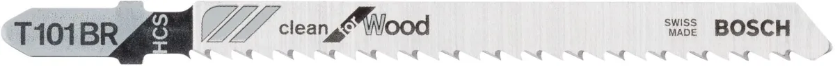 List ubodne testere za ivericu i drvo sa kontra zubima Bosch T 101 BR Clean for Wood - pakovanje 25 komada - 2608633623