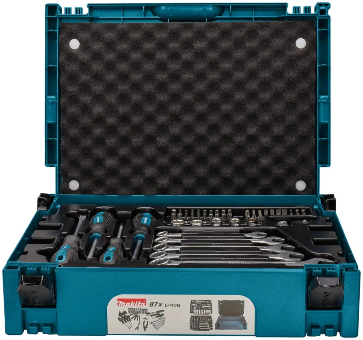 Makita 87-delni komplet ručnog alata, MAKPAC (E-11542)