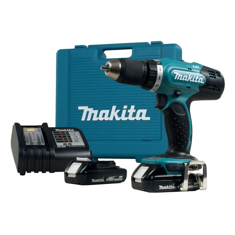 Makita DDF453SYE 18V akumulatorska bušilica odvrtač; 18V; 2x1,5 Ah + poklon set nastavaka