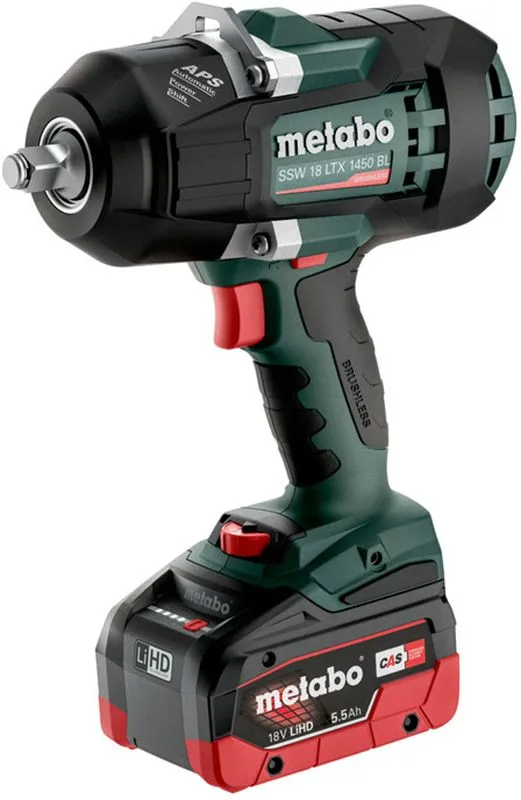 Metabo akumulatorski udarni odvrtač SSW 18 LTX 1450 BL 18V; 2x5,5Ah (602401660)