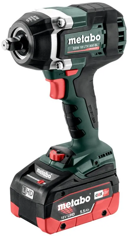 Metabo akumulatorski udarni odvrtač SSW 18 LTX 800 BL 18V; 2x5,5Ah (602403660)