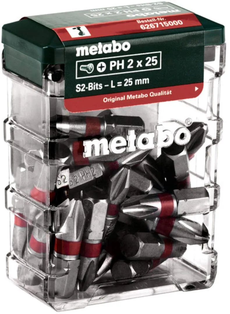Metabo Bit-Box pakovanje bitova PH 2 SP, 25 komada (626715000)