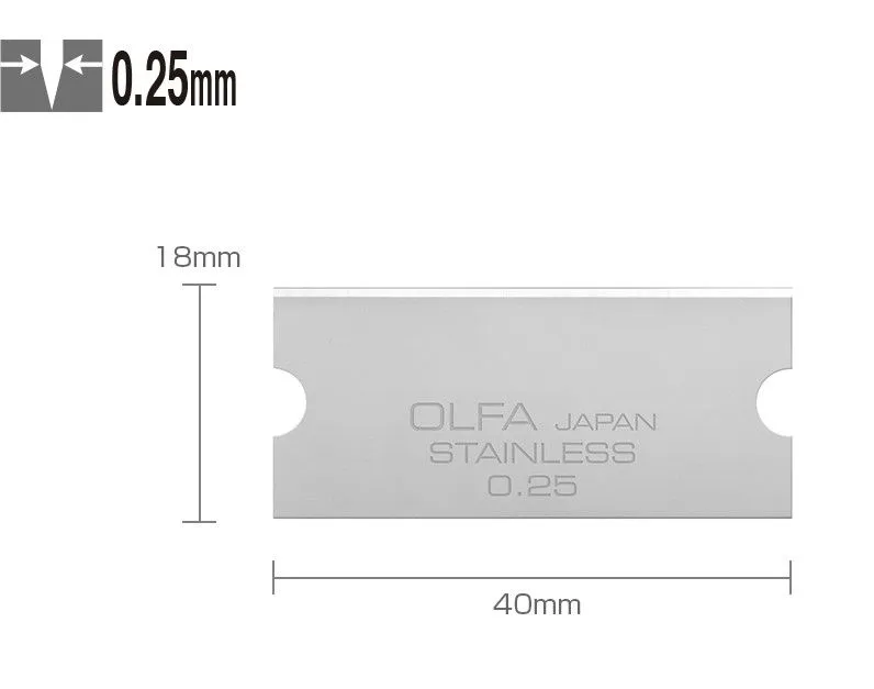 OLFA GSB-2S/6B nožići za strugače 40mm - pakovanje od 6 komada; za model GSR-2