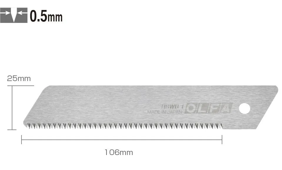 Olfa HSWB-1/1B nožići sa nazubljenim ivicama 25mm