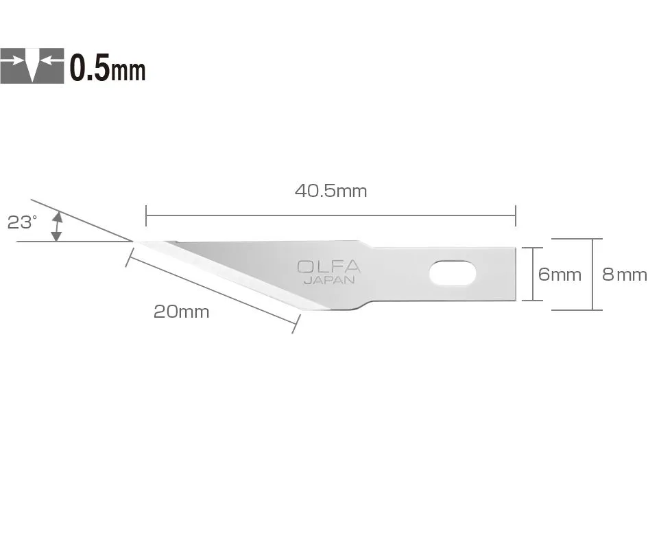 OLFA KB4-S/100 nožići za skalpel 20mm - pakovanje od 100 komada; za model AK-4