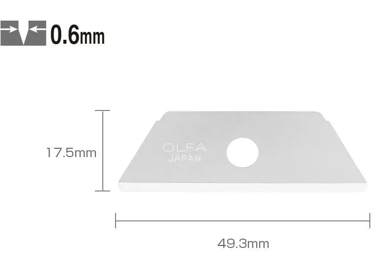 OLFA RSKB-2/5B trapezni nožići za skalpel 17,5mm - pakovanje od 5 komada
