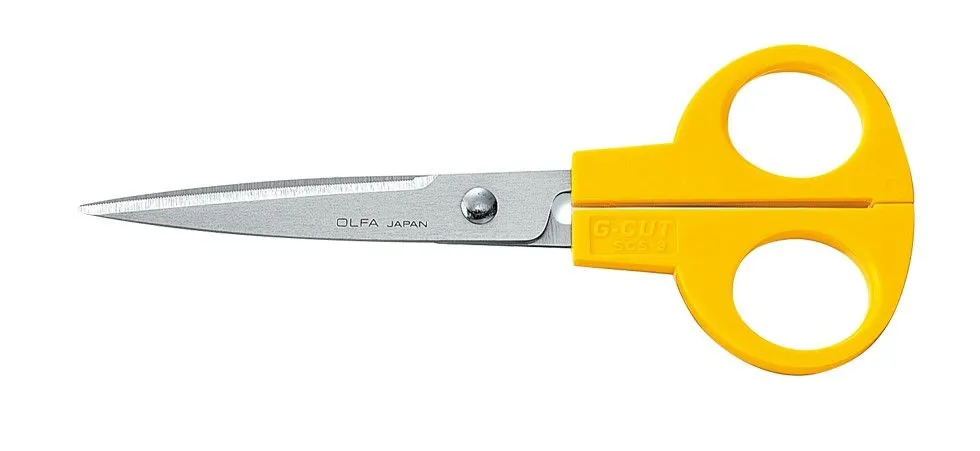 OLFA SCS-3 ekonomične makaze od nerđajućeg čelika sa nazubljenim ivicama 65mm