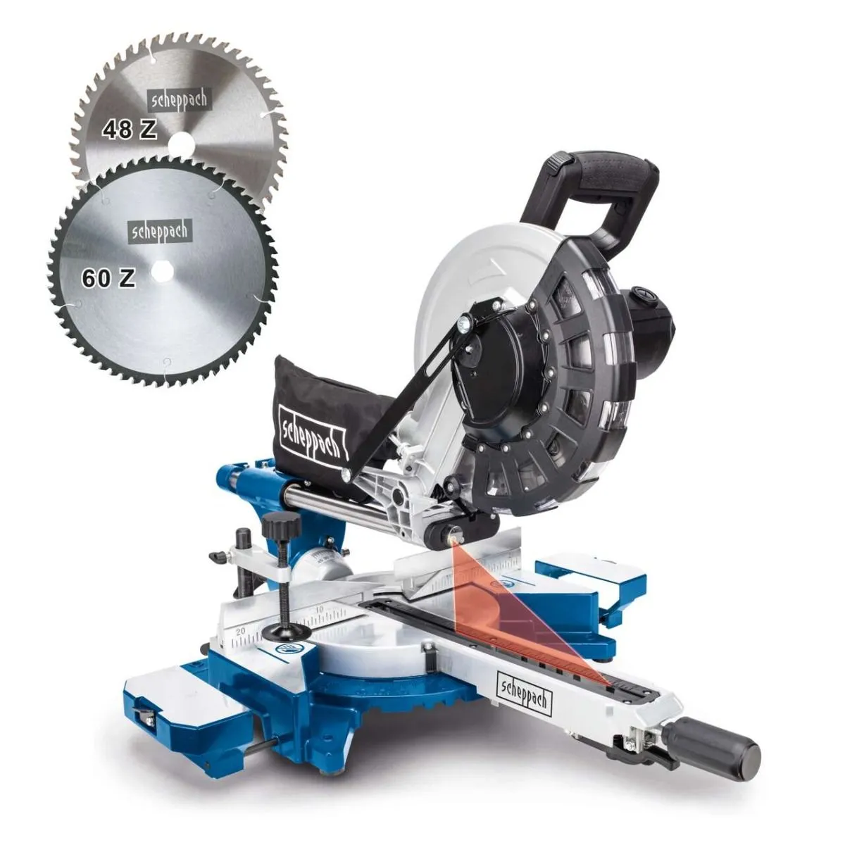 Potezna testera - ger 254mm; 2000W + 2 lista testere Scheppach HM254