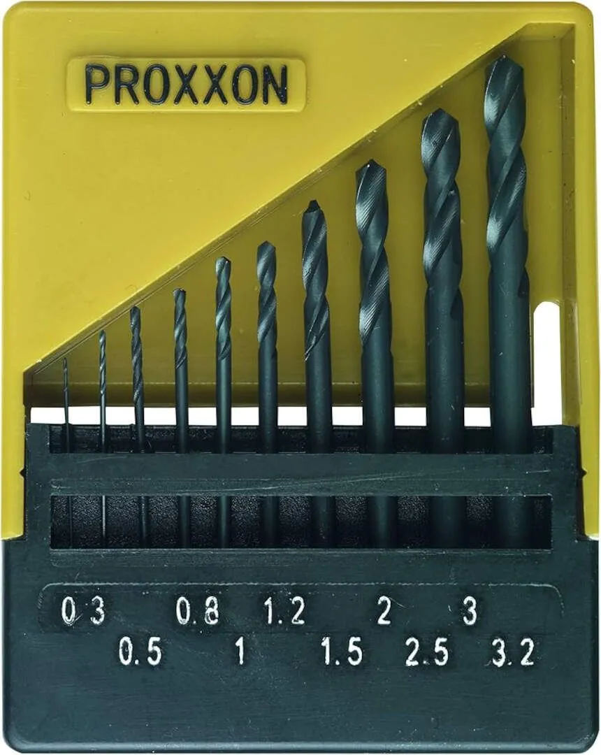 Proxxon 10-delni set spiralnih HSS burgija za metal Ø  0,3 -3,2 mm (28874)