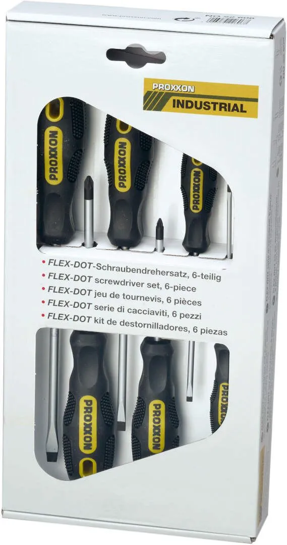 Proxxon flex-dot 6-delni set odvijača; 4xravni, 2xPH, 22604
