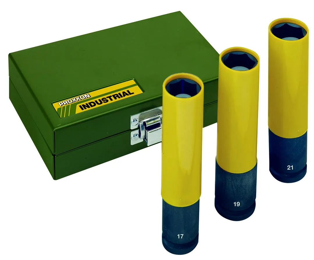Proxxon set udarnih nasadnih ključeva 17,19,21 ekstra dugi 130 mm, prihvat 1/2" - 23970