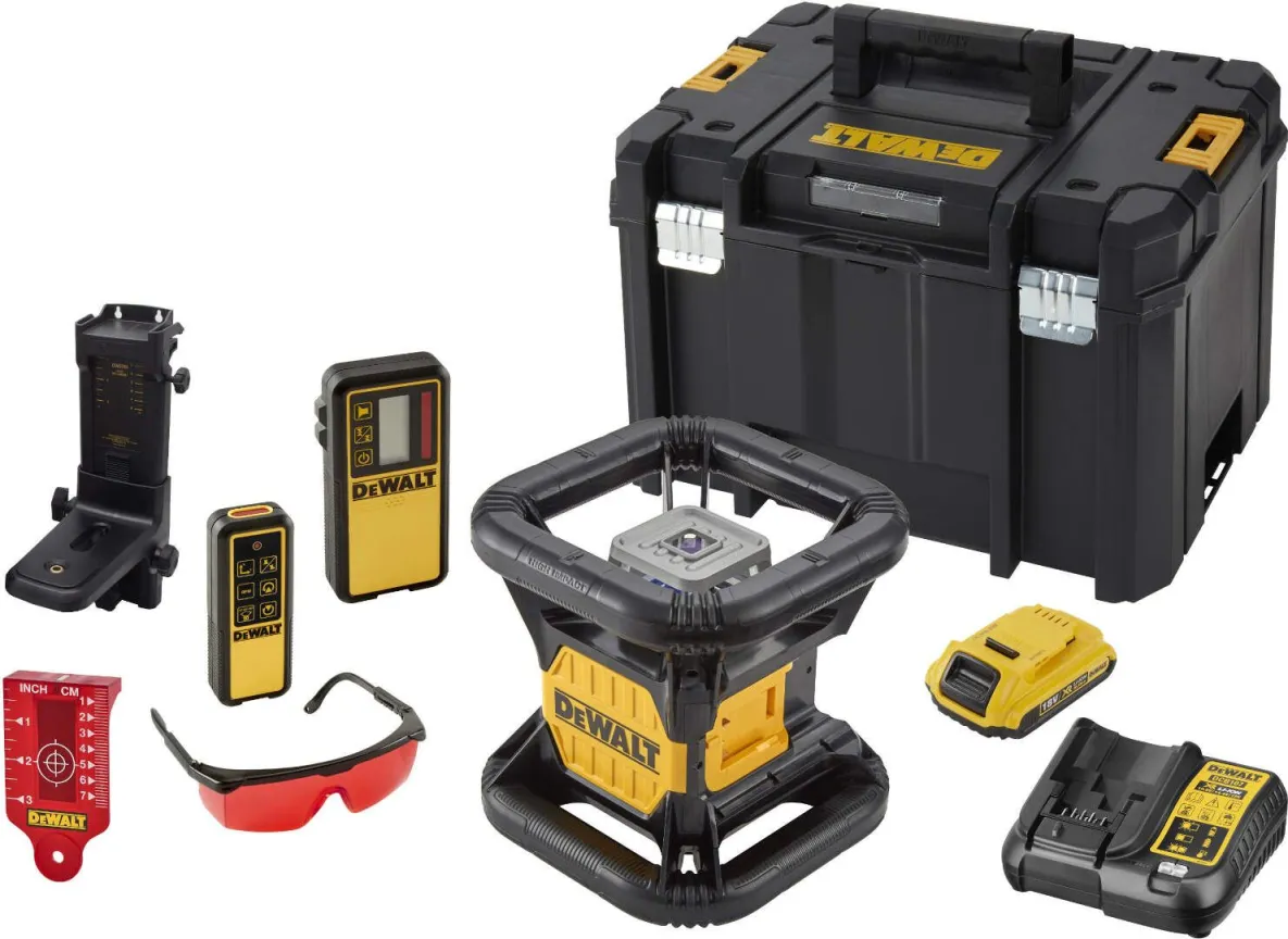 Rotacioni laser DeWALT + prijemnik + nosač DCE079D1R