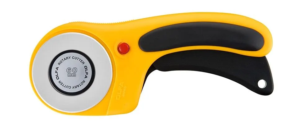 Rotacioni skalpel sa dvostrukim sigurnosnim mehanizmom Olfa RTY-3/DX; 60mm nož