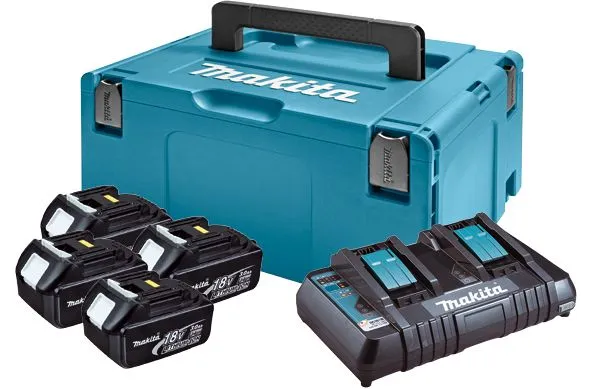 Set baterija i punjač Power source kit Makpac Type2, BL1830x4, DC18RD Makita 197720-6