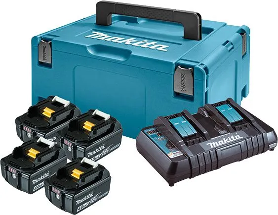 Set baterija i punjač Power source kit Makpac Type3, BL1840Bx4, DC18RD Makita 197503-4