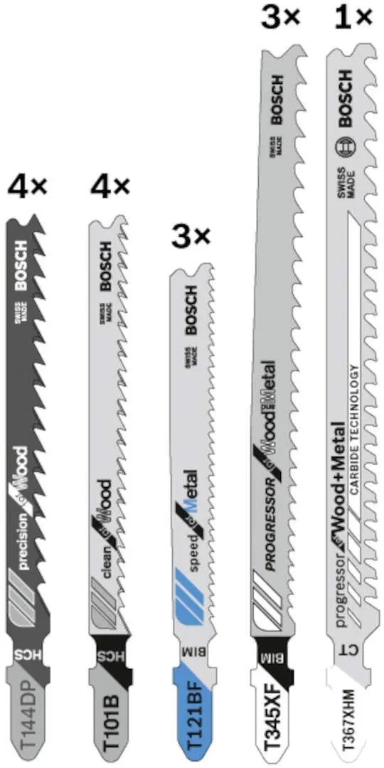 Set listova ubodnih testera MultiMaterial 14+1 gratis karbidna T367XHM Bosch - 2607011438