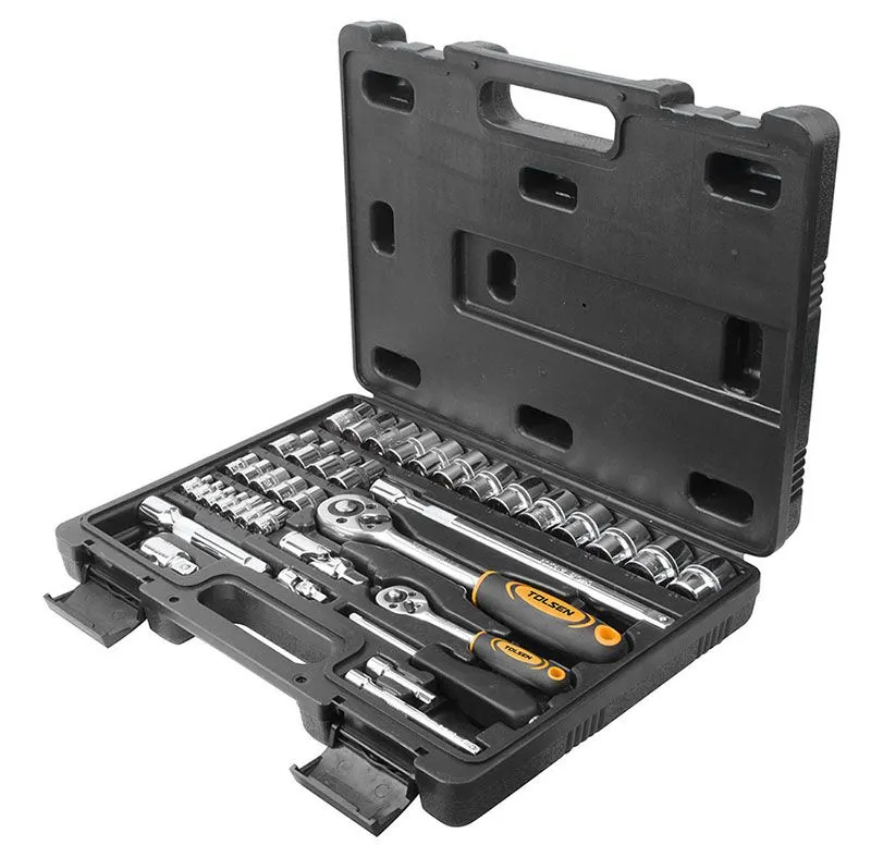 Set nasadnih ključeva 1/2" + 1/4" 39-delni Tolsen (15140)