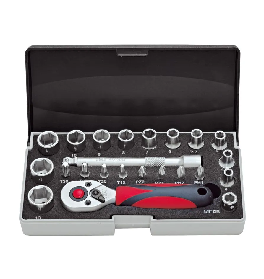 Set nasadnih ključeva 1/4" 23-delni HM Müllner (6023)