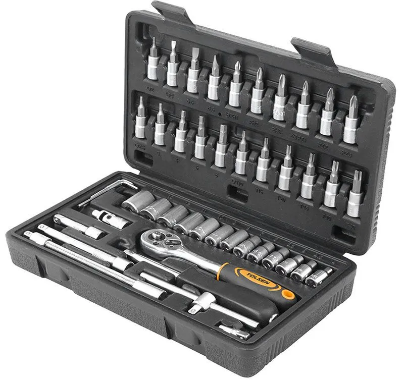 Set nasadnih ključeva 1/4" 46-delni - TOLSEN 15138