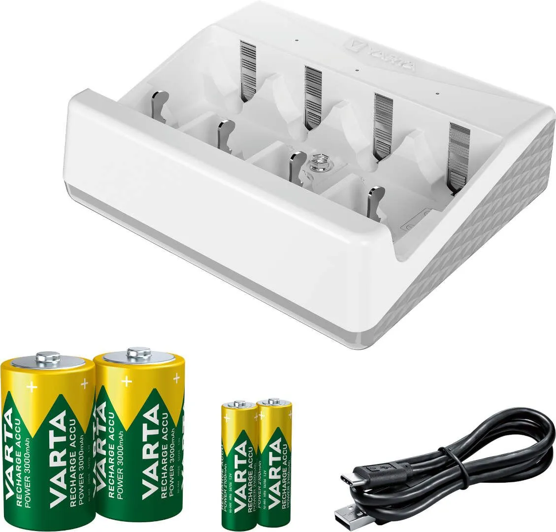 Set punjač baterija Varta C1 NiMH + 2xHR20 3000mAh + 2xHR6 2100mAh (1600A032E9)