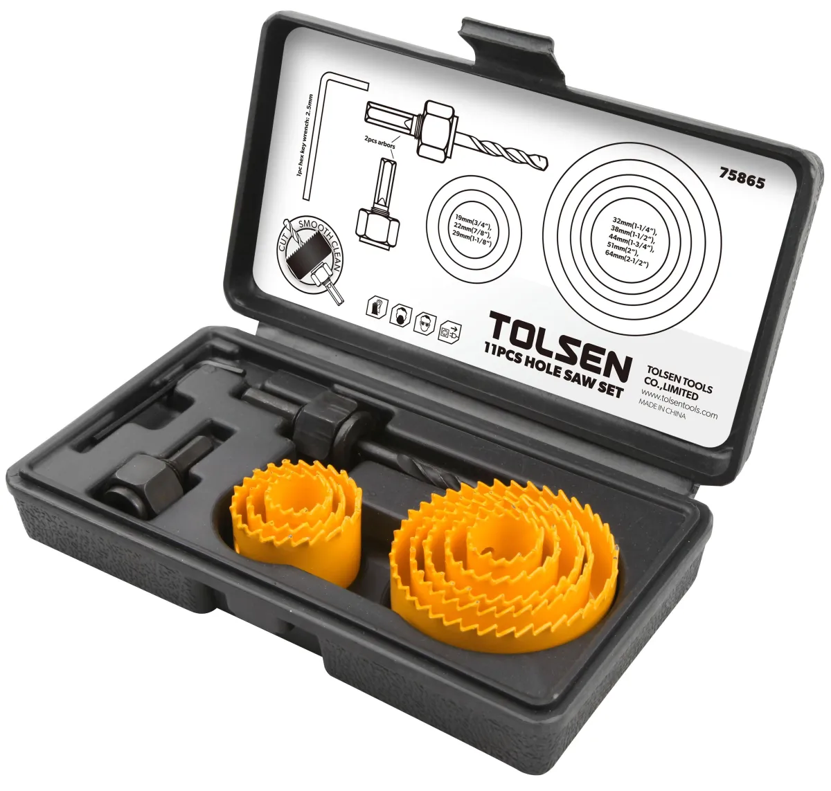 Set testera za otvore 19-64 mm Tolsen (75865)