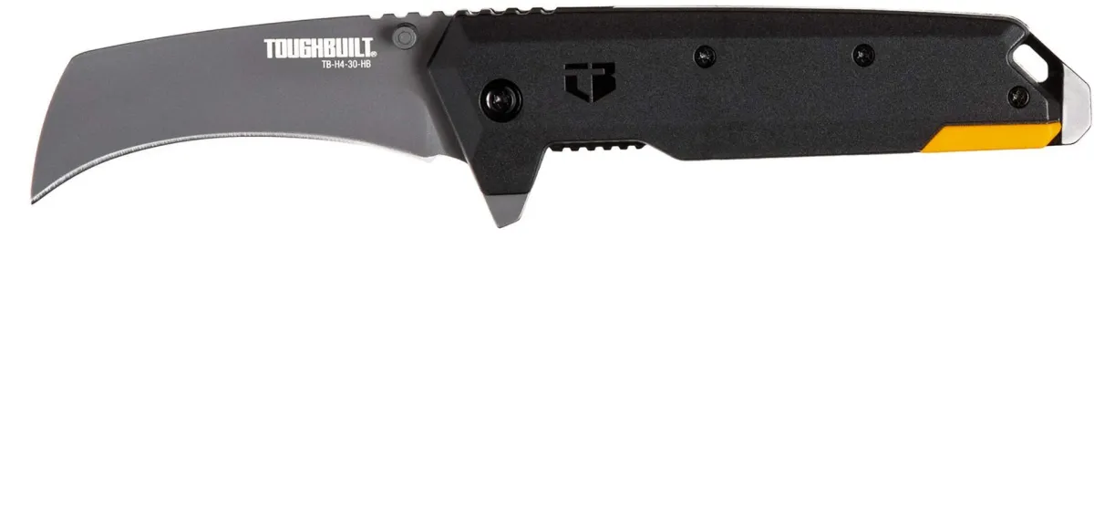 Sklopivi srpasti nož sa oštricom od nerđajućeg čelika obloženom titanijumom TOUGHBUILT TB-H4-30-HB