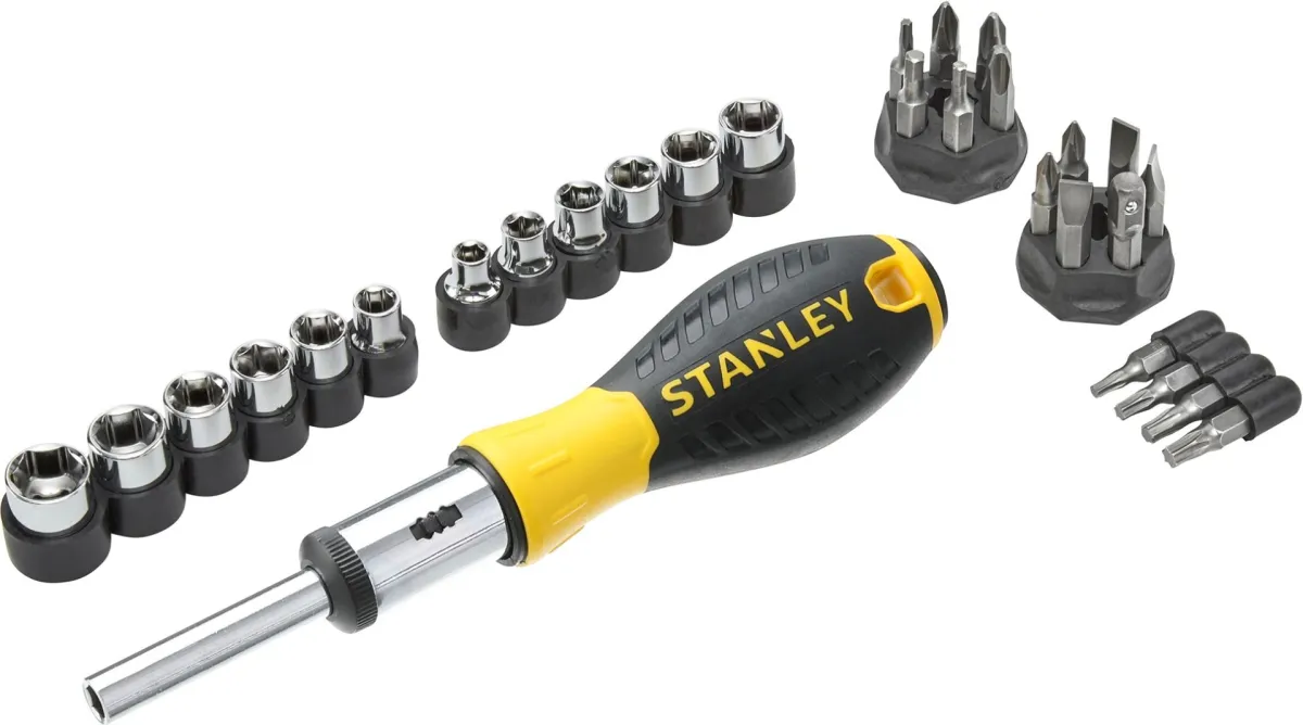Stanley 29-delni set bitova i nasadnih ključeva sa ručnim odvrtačem (0-54-925)
