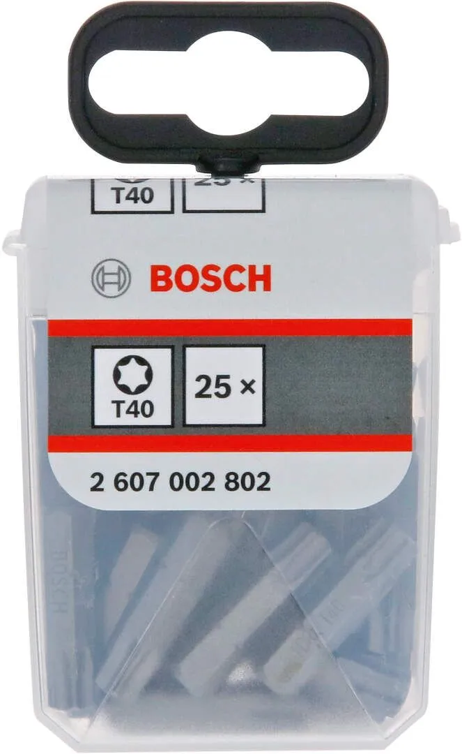 T40 25mm Torx bitovi u Tic Tac pakovanju 25kom Extra Hard Bosch - 2607002802