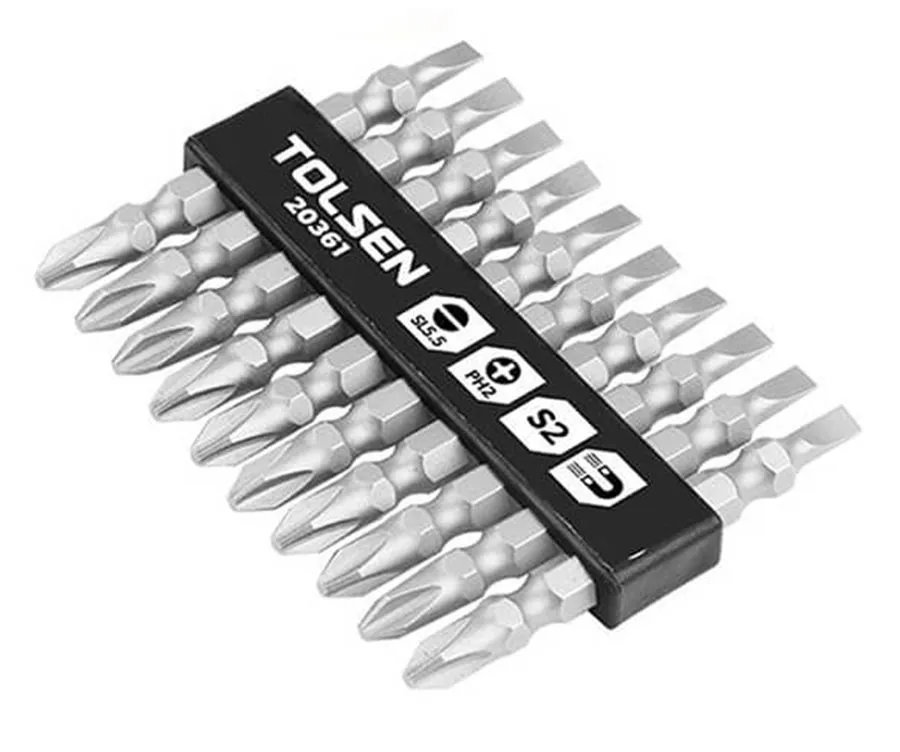 Tolsen 10-delni set dvostranih bitova PH2/SL5,5x65mm (20361)