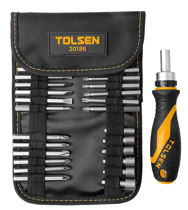 Tolsen 26-delni set bitova i nasadnih ključeva (20186)