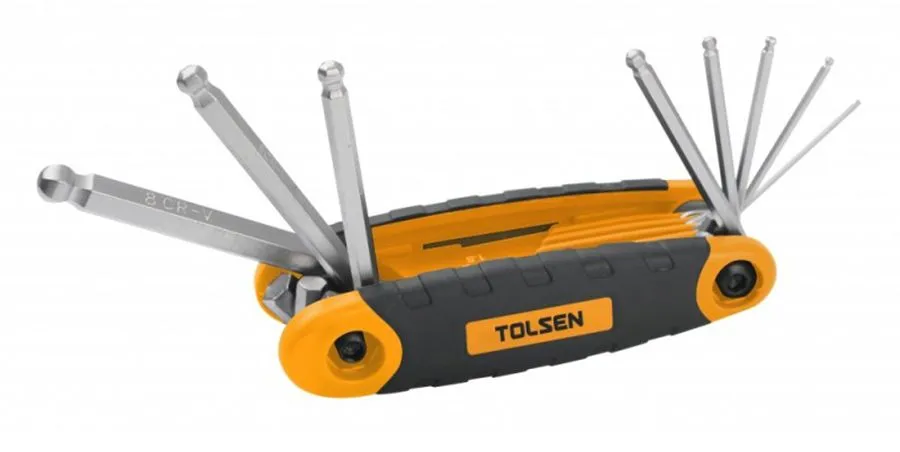 Tolsen 8-delni set inbus ključeva u ručici - loptasti (20068)