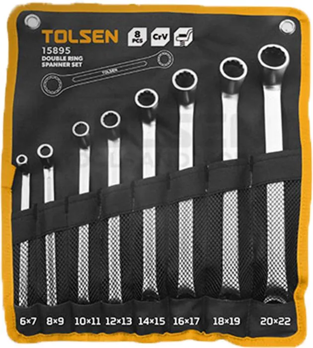 Tolsen 8-delni set okastih ključeva 6-22mm (15895)