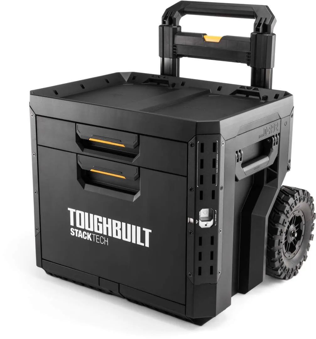 TOUGHBUILT StackTech™ velika kutija za alat sa 2 fioke, točkovima i zaključavanjem TB-B1-D-R92