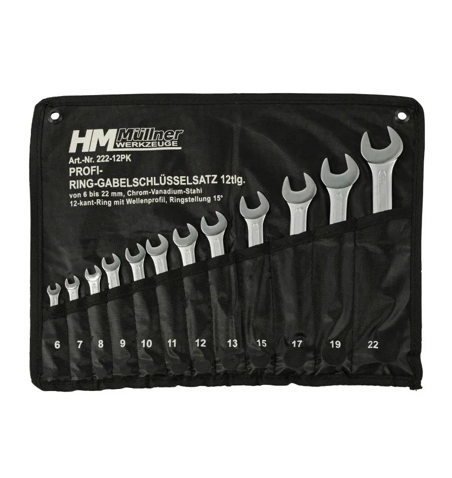 Viljuškasto-okasti ključevi set 6-22 HM Müllner (222-12PK)